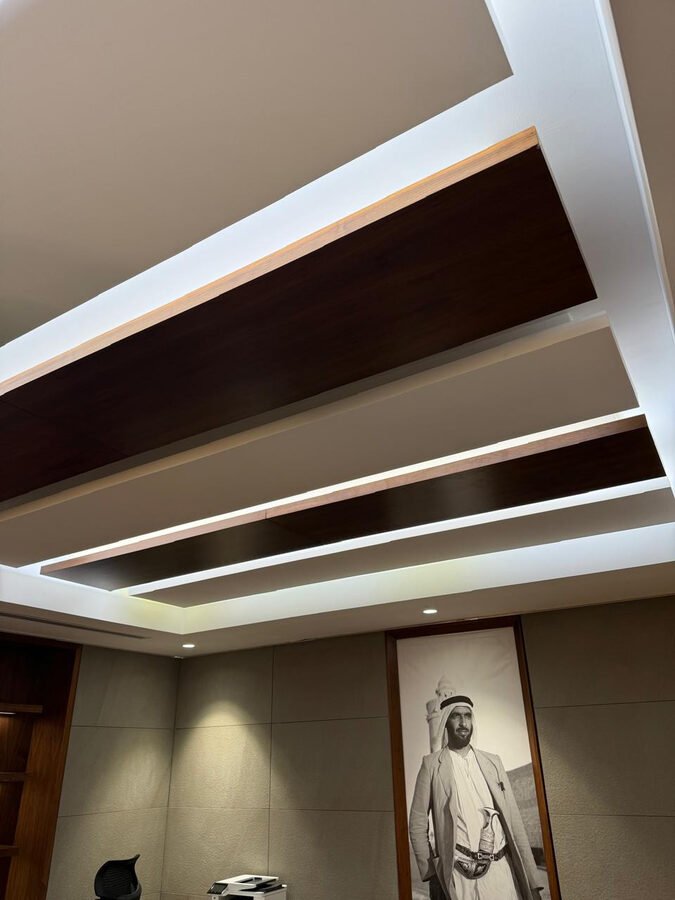 Majlis ceiling fit-out with feature lighting